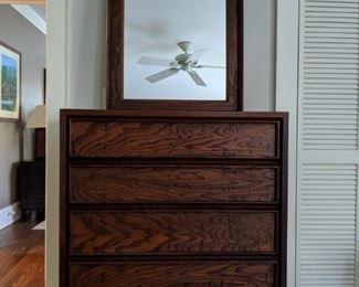 Dillingham's "Esprit" collection 4-drawer dresser, w/matching wall mirror.