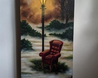 "The Thinking Chair", by Atlanta artist Byron M. Ray.