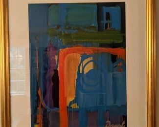 Beautifully framed/matted original oil on canvas, by listed artist Nicholas Daunt. Born in 1937, he's known for landscape art.