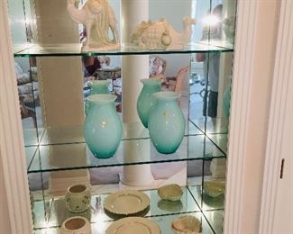 beautiful Italian art glass and Beleek