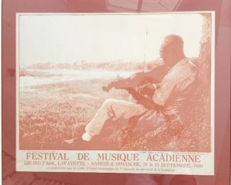 1980 festival poster signed and framed by Elmore Morgan. No 22/88