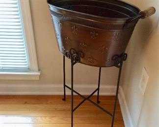 Metal Container and Stand