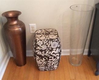 Large Vases and Garden Seat