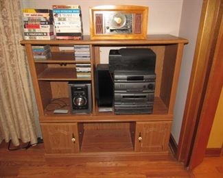 2 Sony Stereo's, Entertainment Unit, CD's, VHS, Radio w/ Turntable