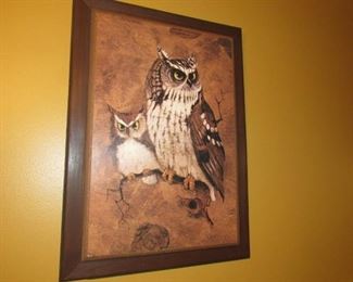 Framed Owl Art