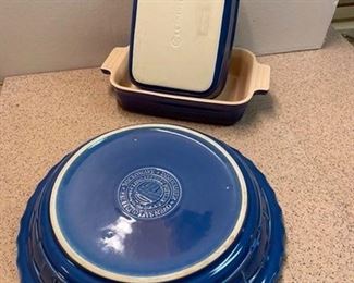 27.	Blue LeCrueset & Longerberger  Pottery  $40