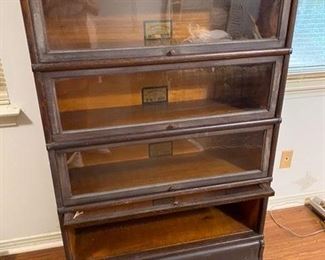 53.	Lawyer’s Bookcase from The Globe Wernicke, Size D 8 ½  Grade 299  4 Stack
                                  34”L x 12”D x 54” H        $350	
