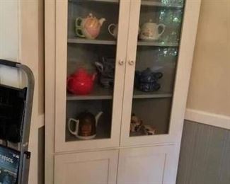 Vintage painted corner cabinet