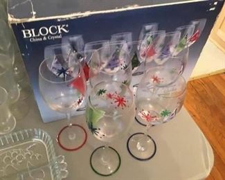 Set Christmas goblets