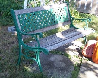 Cast iron garden bench