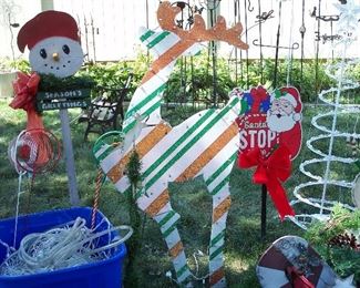 Lighted outdoor Christmas decor