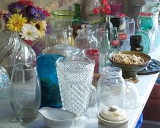 Glass jars, vases, bottles