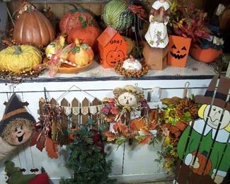 Ceramic pumpkins, gourds, Harvest & Halloween