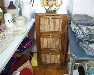 Vintage dry goods storage bin