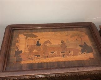 Fox hunt tray table 