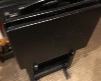 TV trays in stand