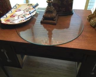 Decor - round glass table top