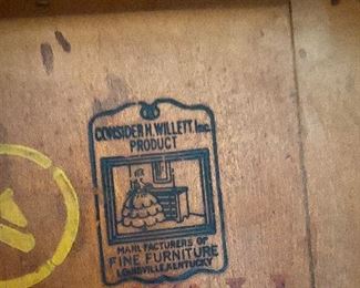 Label underneath seat of Chair in next picture 