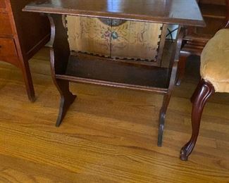 Table with top folded closed 