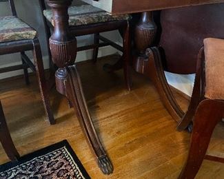 Legs on dining table