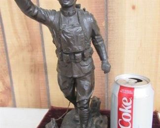 WWI Soldier Statue - Maker Marked on Back