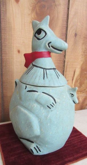 1960's McCoy Blue Kangaroo Cookie Jar