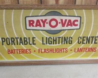 1960's Ray-O-Vac Batteries Sign