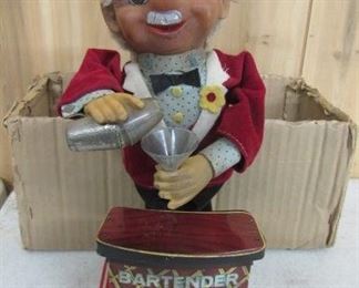1950's - 1960's Charlie the Bartender Battery Operated Toy