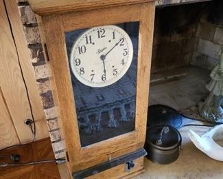 Turn of the century antique Simplex punchcard clock