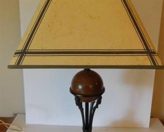 Wood & Wrought Iron Lamp