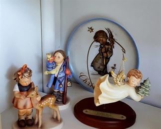 Figurines, ornament and plate