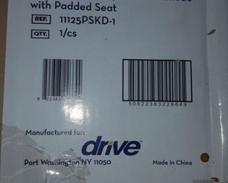 NIB Drive deluxe steel drop-arm commode w/ padded seat @ $65