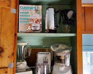 Cuisinart, blender and coffee/tea pots