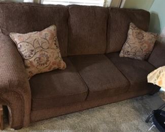 Dark Fabric Sofa in EXCELLENT Clean condition. NON smoking pet free home.