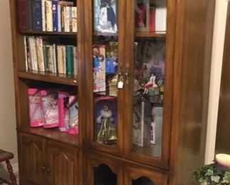 Pair of Fine Cabinets, one glass display, one Book or Display Shelf.