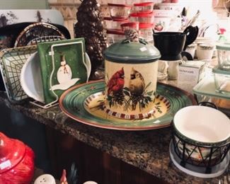 Lenox Christmas Holiday serving pieces.