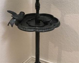 Cast Metal Bird bath with umbrella top