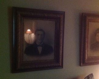 Two antique portrait frames....measure 26 x 29.  Presale 38 each