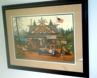 Signed C. Wysocki "Proud Little Angler" Limited edition print.