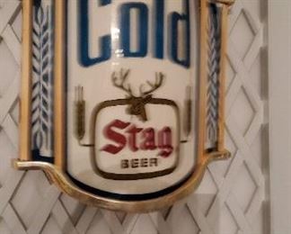 STAG BEER WALL SIGN - DOES NOT LIGHT UP