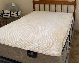 Full Size Bedroom Set New Serta Perfect Sleeper, Shower Chair, Curaplex Patient Transporter