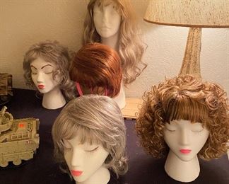 Assorted Ladies Wigs with Stand