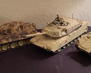 Assorted Collector's Tanks "Patton" ; "Tiger"; "Sherman"; "Bradley"; "MIA Brams"