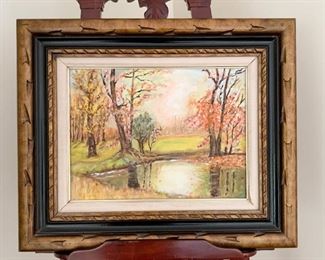 Framed Artwork / Painting - Fall Scene