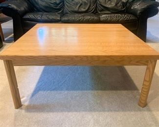 Light Oak Wood Coffee / Cocktail Table (square)