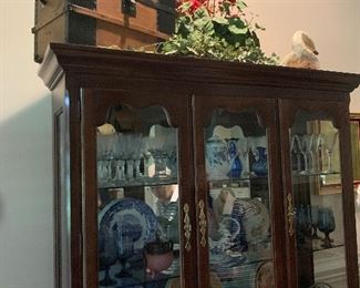 Antique trunks, cottage decor, beautiful vintage china