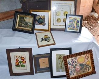 Group Lot of Art and Picture Frames