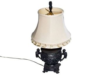 black lamp with shade