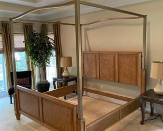 SOLD *Pre-Sale Item* King Size Bernhardt Bed with Metal Canopy