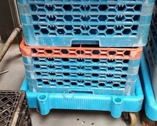 Dish Crates With Cart